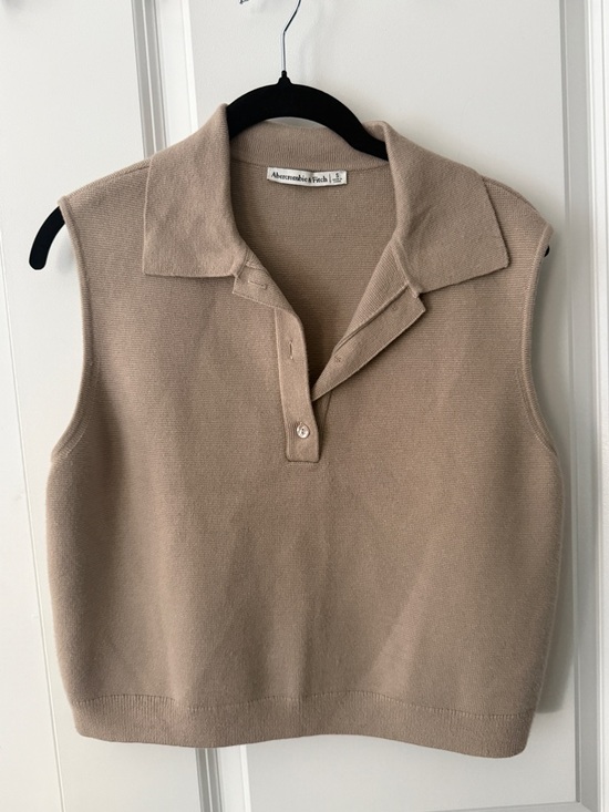 Abercrombie & Fitch Tops - Abercrombie & Fitch Luxeloft sleeveless notch neck top taupe